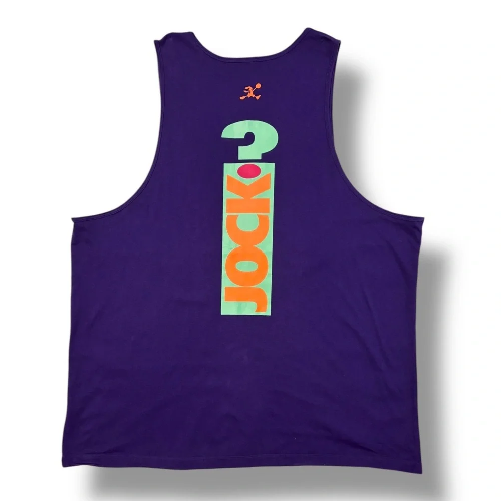 NIKE JORDAN JUMPMAN 2015 What’s Up Jock Purple Graphic Tank 3XL